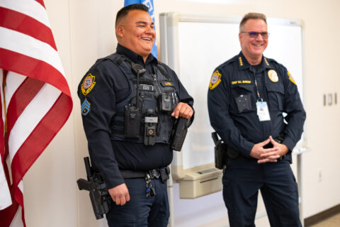 Darian Price was promoted to the rank of SUPD Sergeant on Friday, Sept. 20. The formal pinning ceremony took place in the large conference room at the Justice & Regulatory Department, with praise from Southern Ute Police Chief Barrows who commended Price on his commitment to Tribal law enforcement and community over the years.